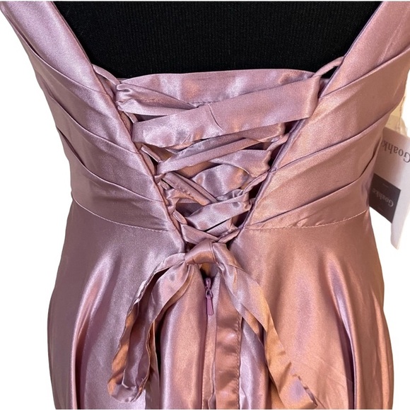 Beautiful purple side split full length dress - Picture 5 of 5